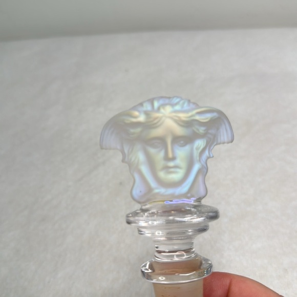 VERSACE OPALESCENT RARE MEDUSA HEAD CRYSTAL BOTTLE STOPPER ROSENTHAL WITH BOX - Picture 3 of 8